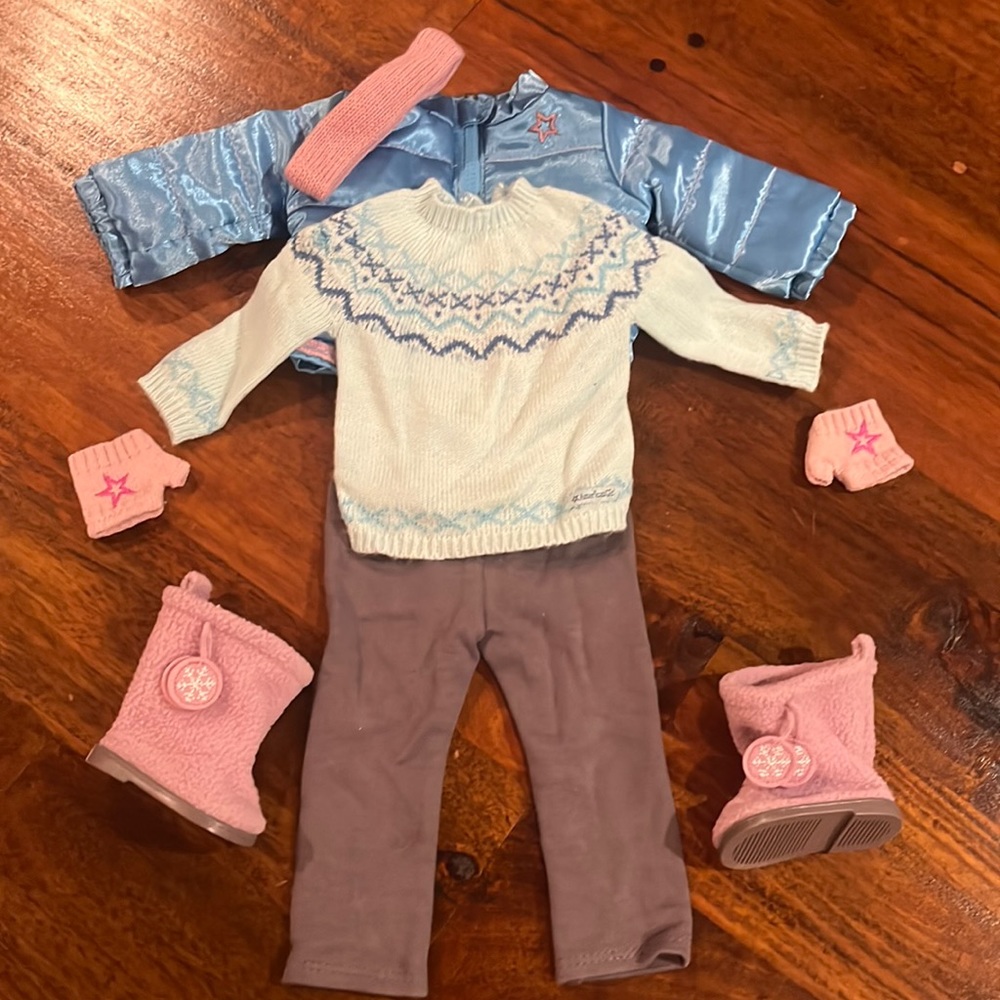 American Girl Doll 8 Piece Ski Outfit